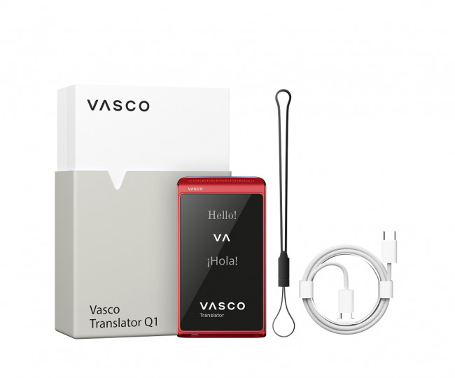 Голосовий перекладач із функцією клонування голосу Vasco Translator Q1 Scarlet Pulse